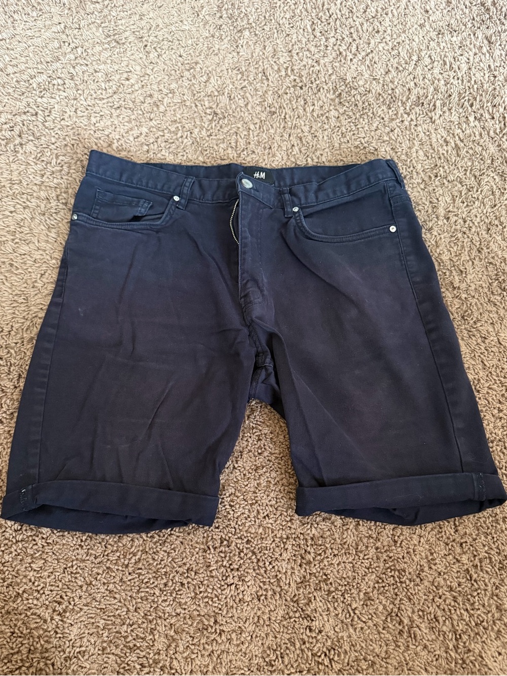 H&M Men's Dark Navy Casual Jean Shorts